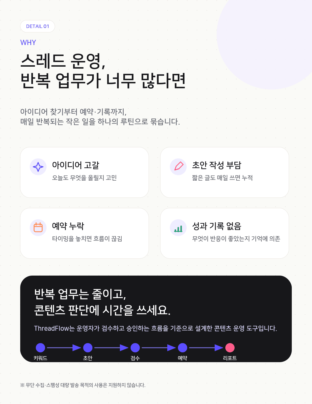 스레드 자동화 운영 프로그램 | 초안·예약·리포트 루틴화 상세이미지 1